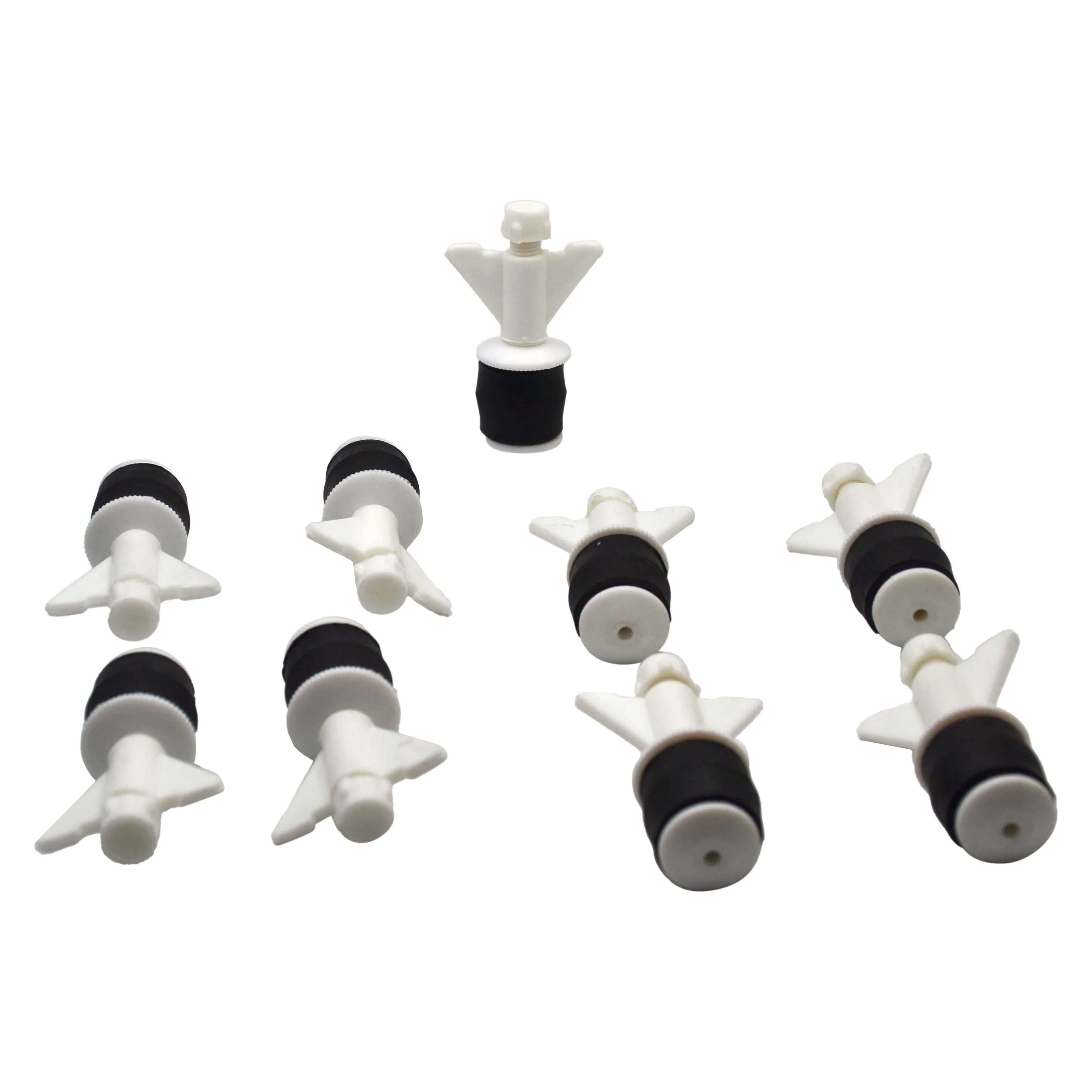 9x Nylon Mechanical Pipe Test Plug Bung with 10mm Bypass 23mm to 32mm