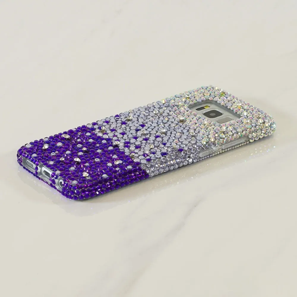 AB Crystals Fades to Dark Purple Design (style 914)