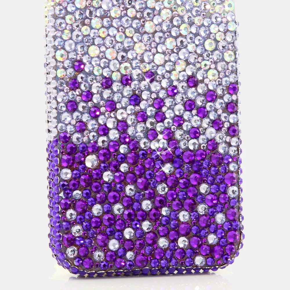 AB Crystals Fades to Dark Purple Design (style 914)