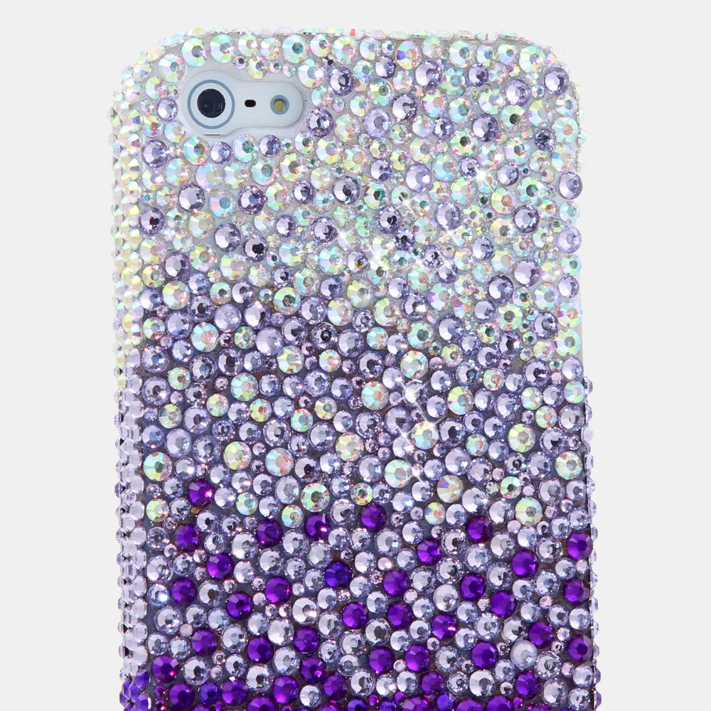 AB Crystals Fades to Dark Purple Design (style 914)