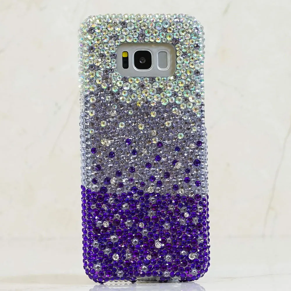 AB Crystals Fades to Dark Purple Design (style 914)