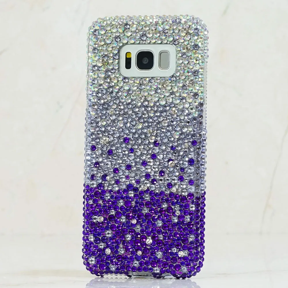 AB Crystals Fades to Dark Purple Design (style 914)