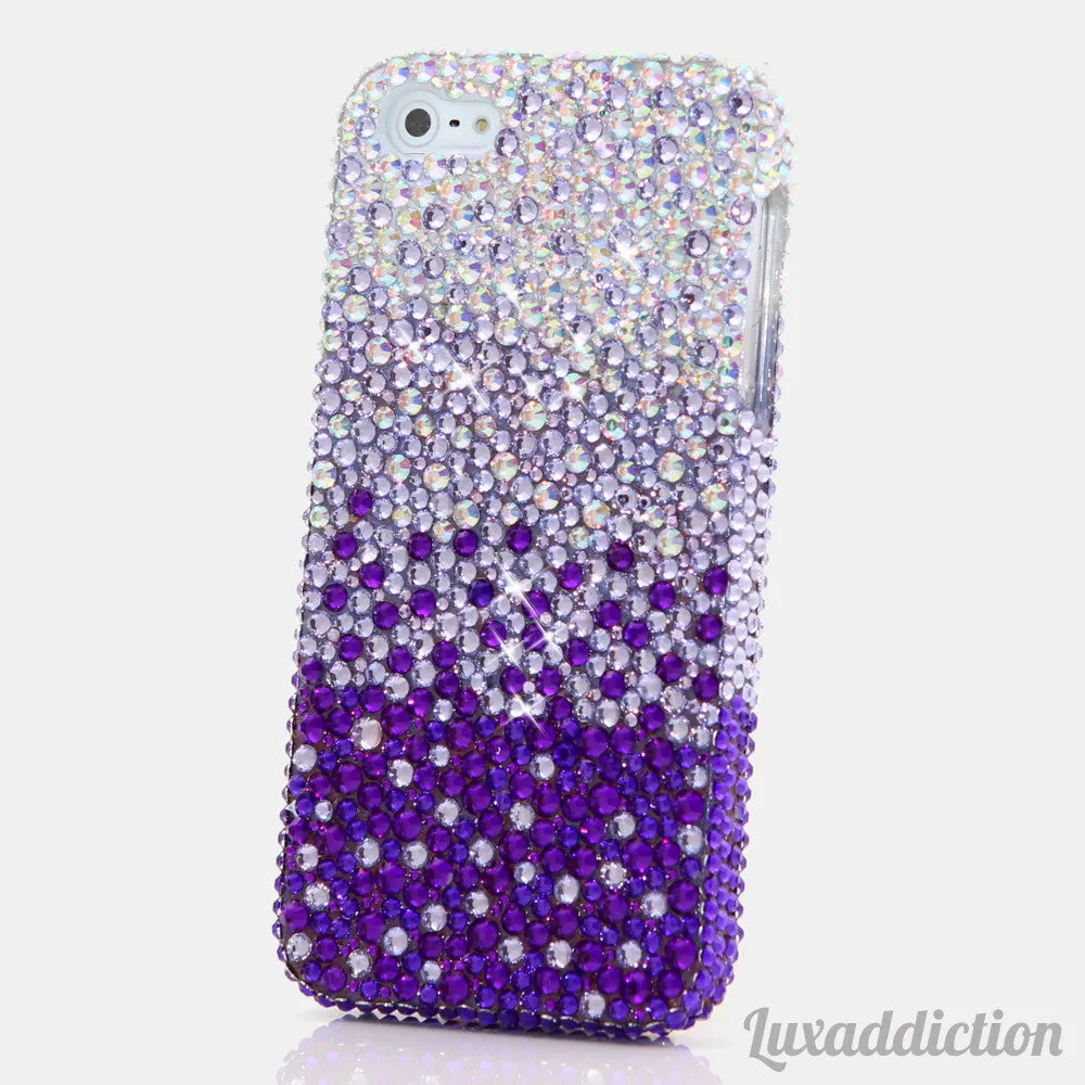 AB Crystals Fades to Dark Purple Design (style 914)