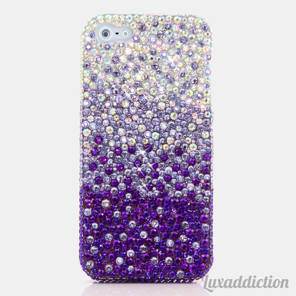 AB Crystals Fades to Dark Purple Design (style 914)