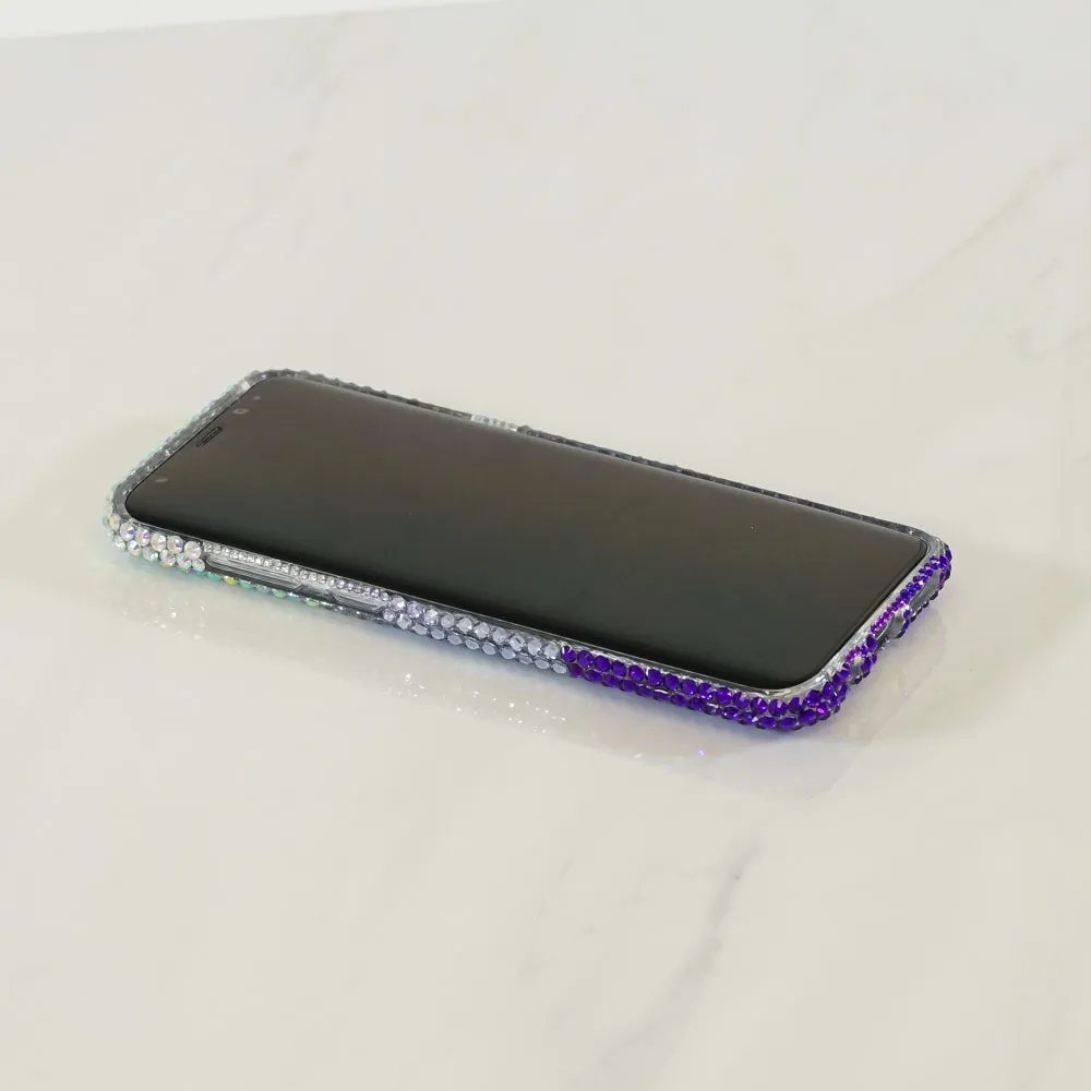 AB Crystals Fades to Dark Purple Design (style 914)