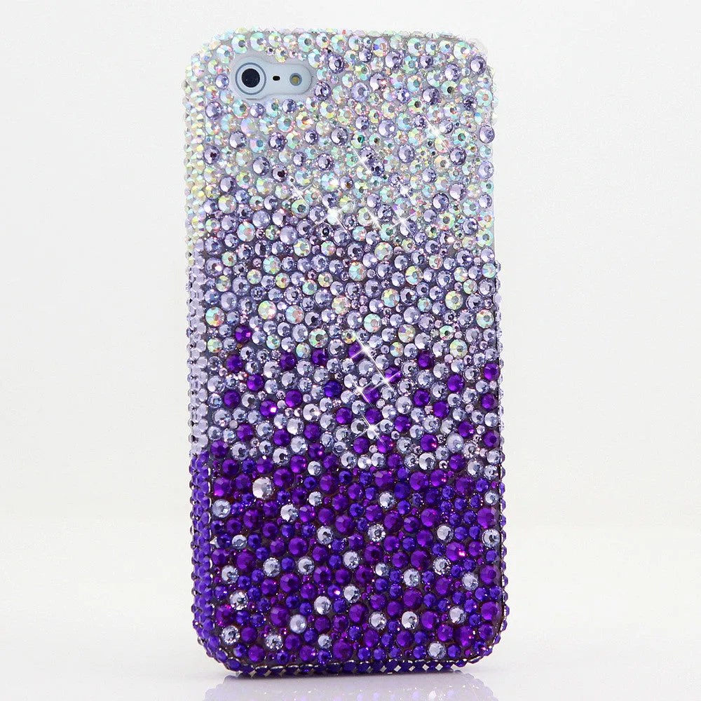 AB Crystals Fades to Dark Purple Design (style 914)