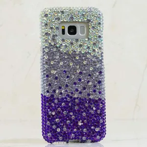 AB Crystals Fades to Dark Purple Design (style 914)