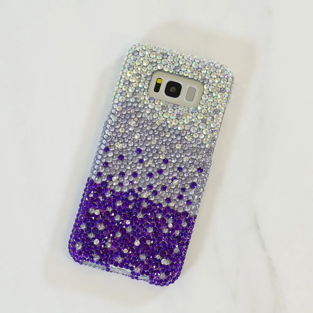 AB Crystals Fades to Dark Purple Design (style 914)