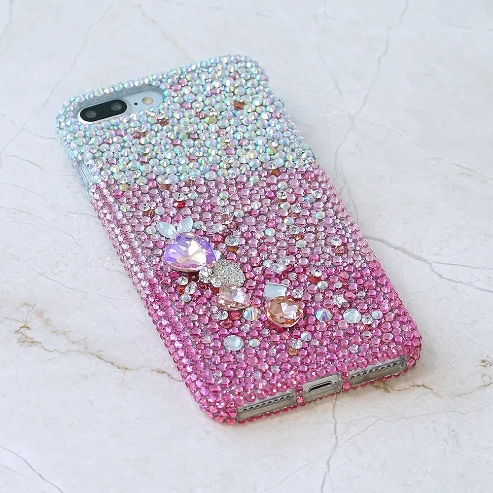 AB Faded to Pink with 3D Stones Design (style 900)
