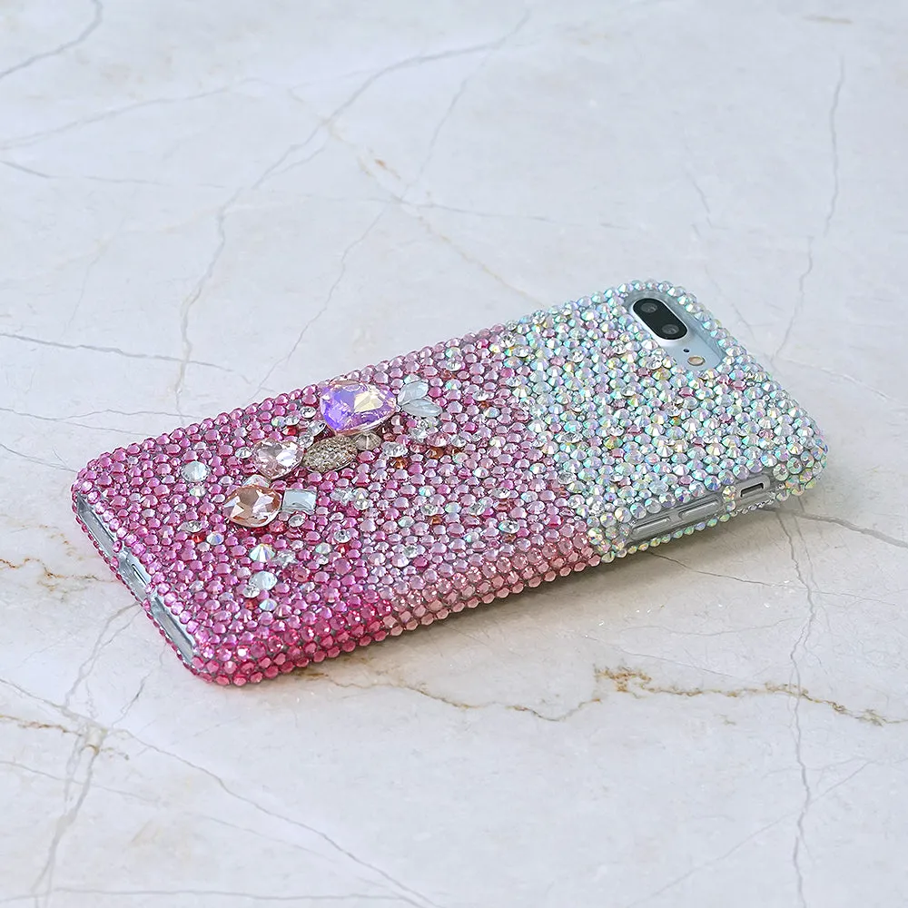 AB Faded to Pink with 3D Stones Design (style 900)