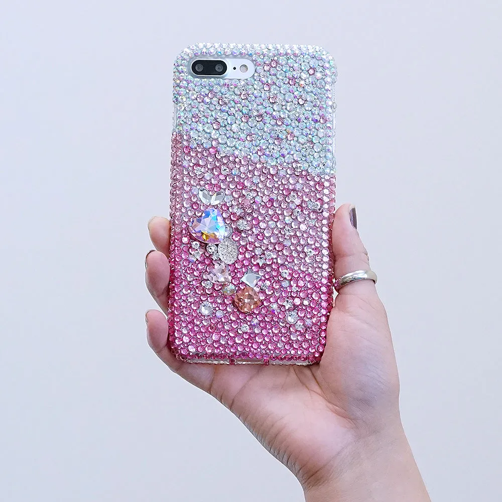 AB Faded to Pink with 3D Stones Design (style 900)