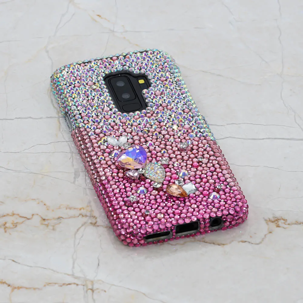 AB Faded to Pink with 3D Stones Design (style 900)