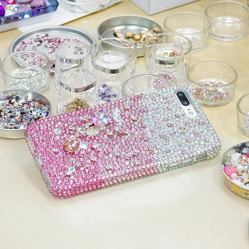 AB Faded to Pink with 3D Stones Design (style 900)