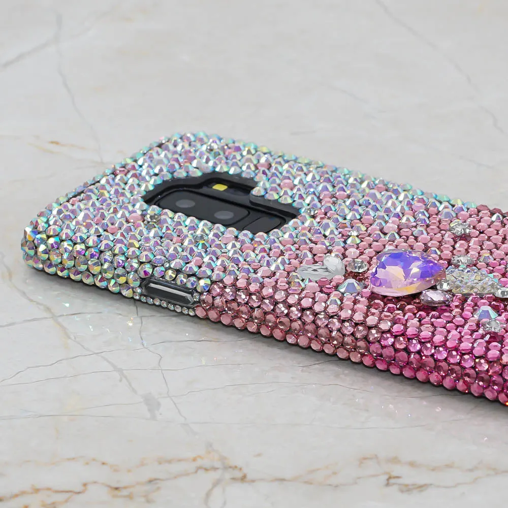 AB Faded to Pink with 3D Stones Design (style 900)