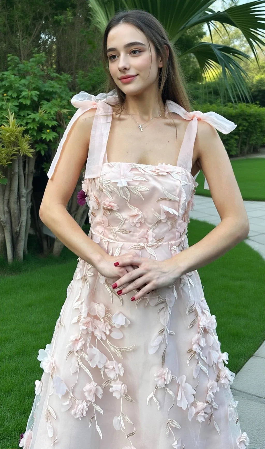 Absolute Elegance 3D Flower Midi Dress