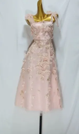 Absolute Elegance 3D Flower Midi Dress
