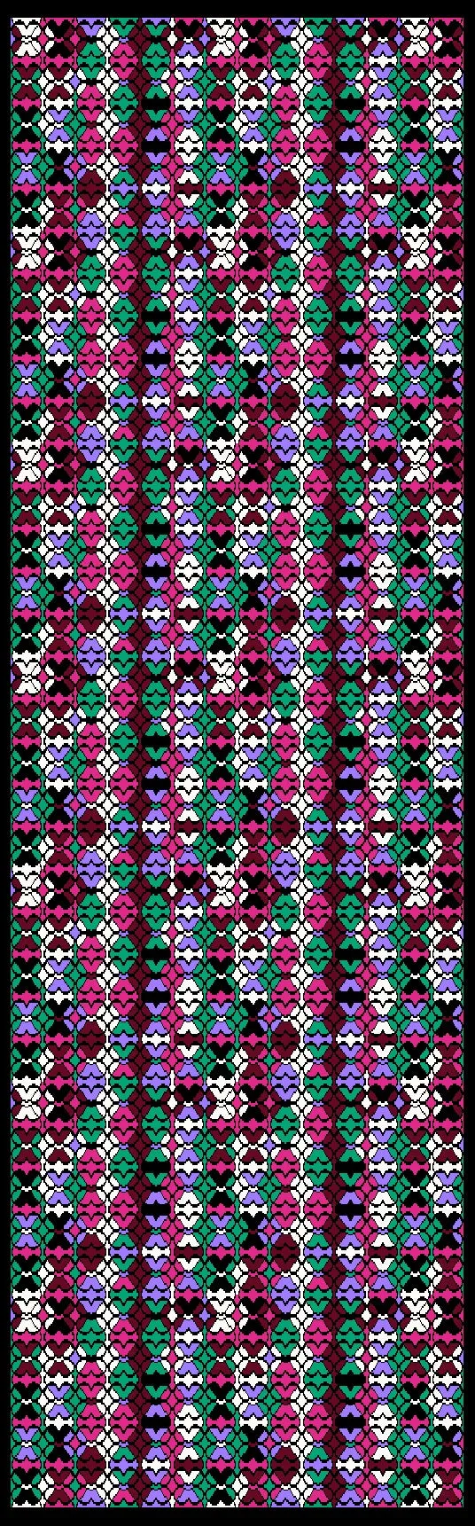 ACE OF HEARTS SCARF IN FUCHSIA LAVENDER EMERALD