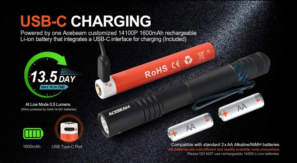 Acebeam Pokelit 2AA Black