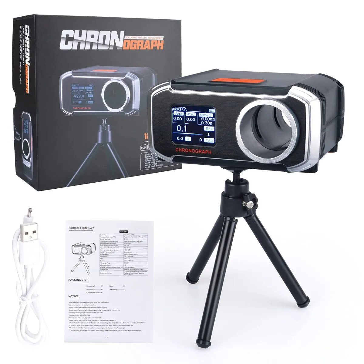 Action Union Chronograph with LCD Screen Display & Bluetooth