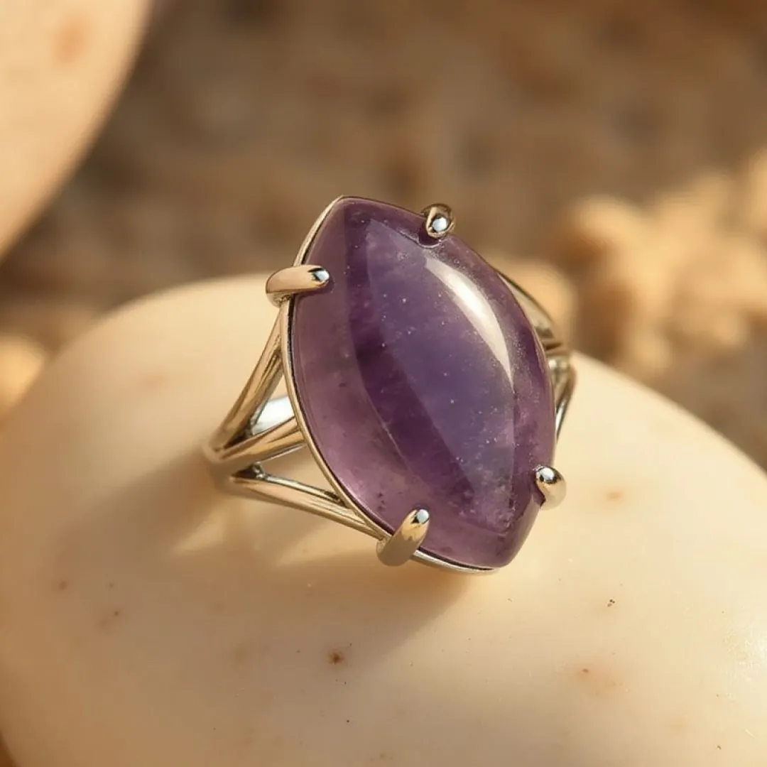Adjustable "Vision" Ring in Natural Stone