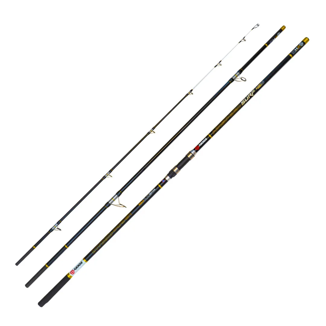 Akios AirSpeed Surf 435 MKII Black Edition Surf Rod 14ft 5in 3 Piece 100-220 gram
