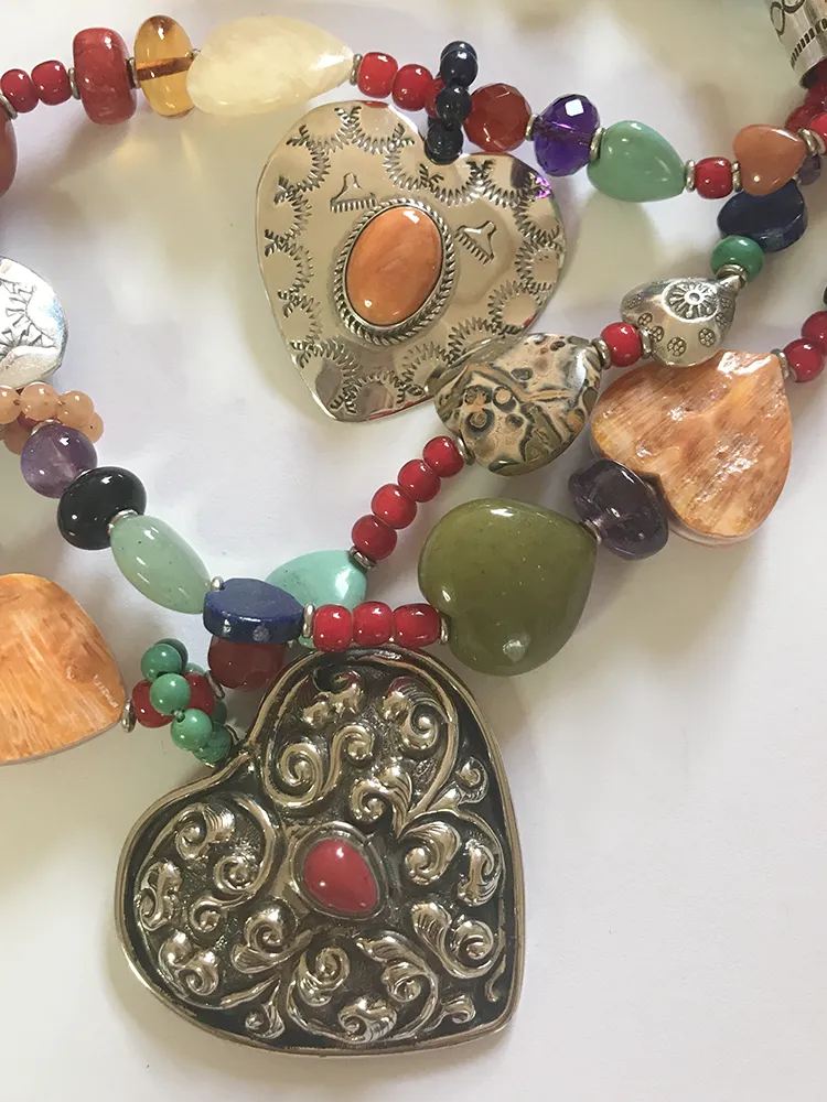 All Hearts Necklace by Kim Yubeta