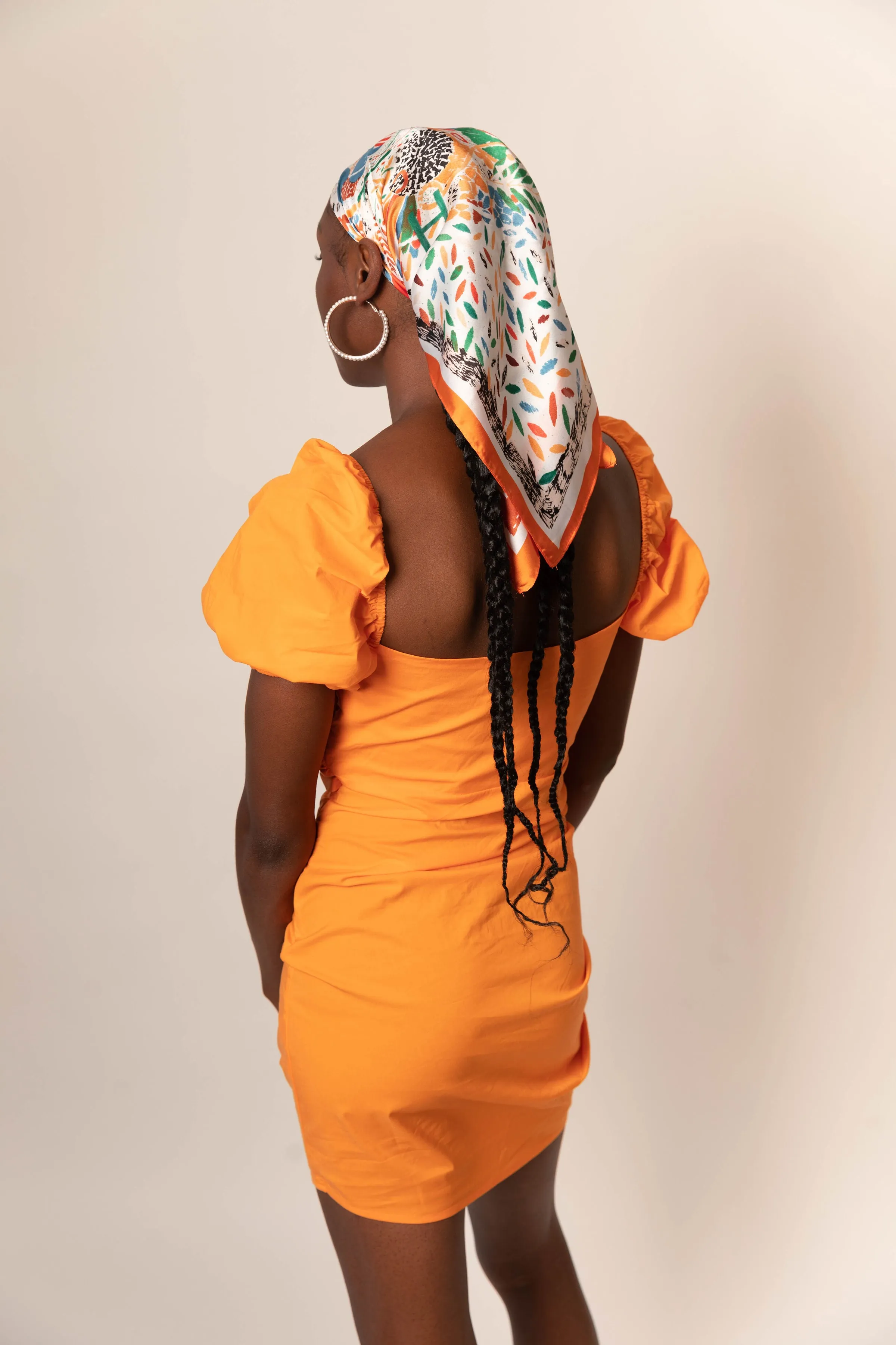 All My Tomorrows Tangerine Puff Sleeve Mini Dress