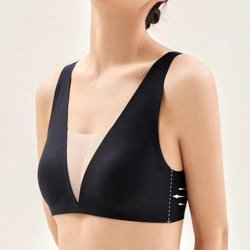 Alluring Comfort Side Support Deep Plunge Wireless Bra