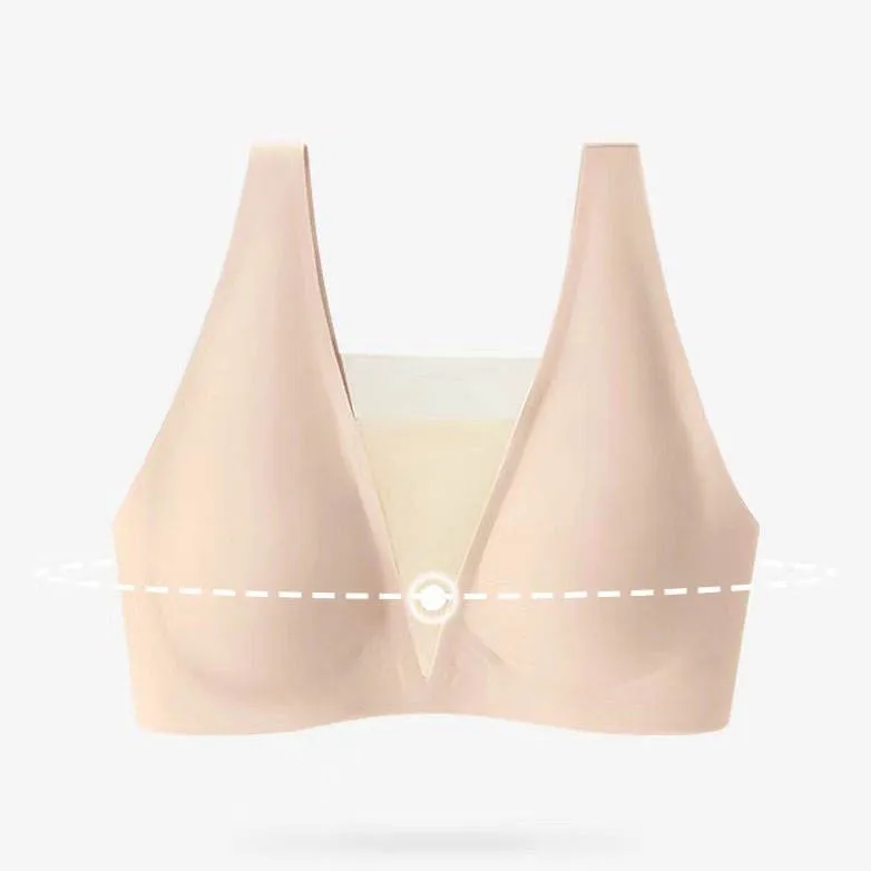 Alluring Comfort Side Support Deep Plunge Wireless Bra