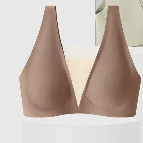 Alluring Comfort Side Support Deep Plunge Wireless Bra