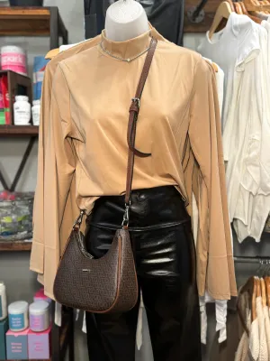 Almond Fitted Turtle Neck