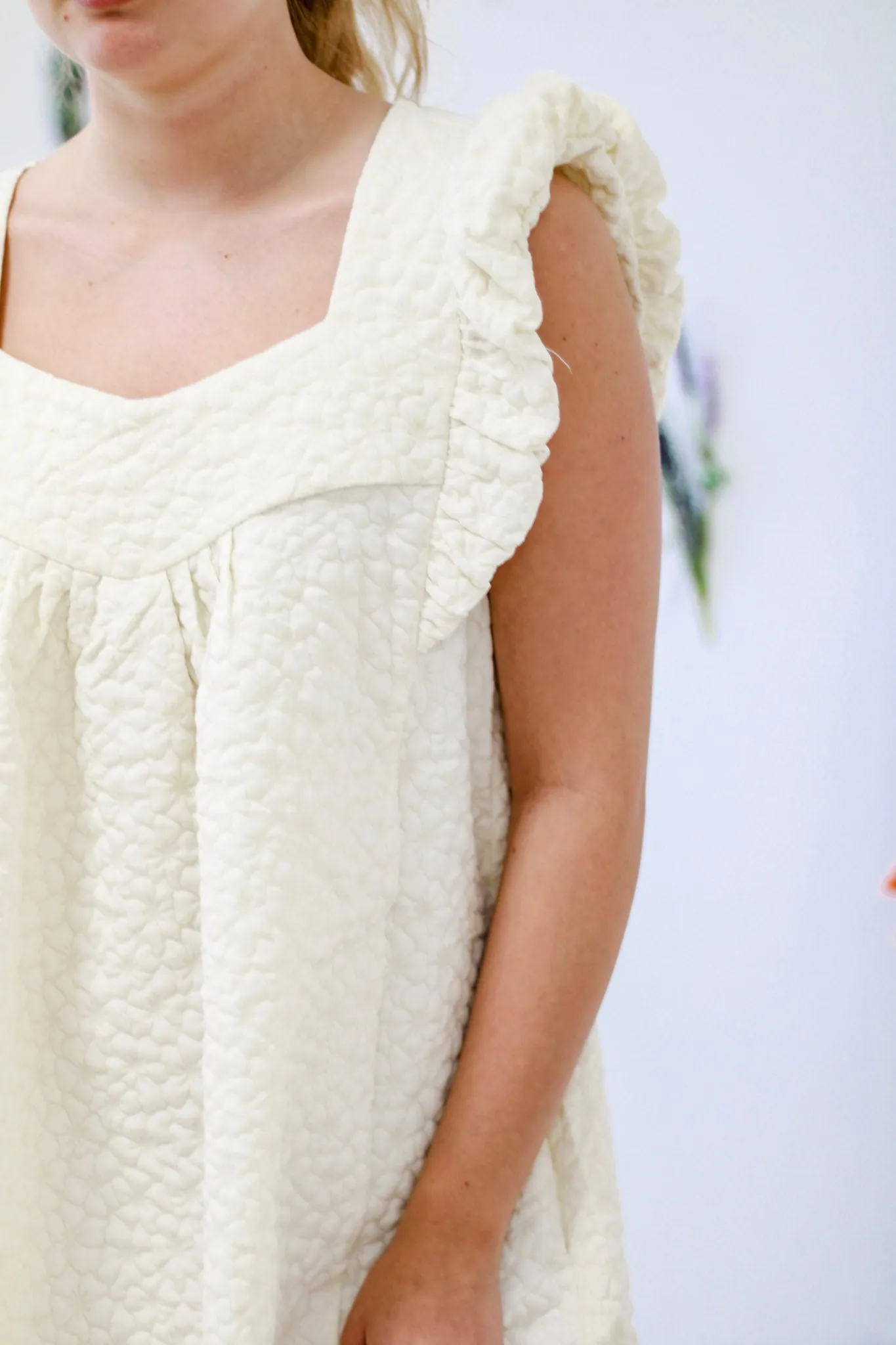 Always Yours Floral Dress in Ivory
