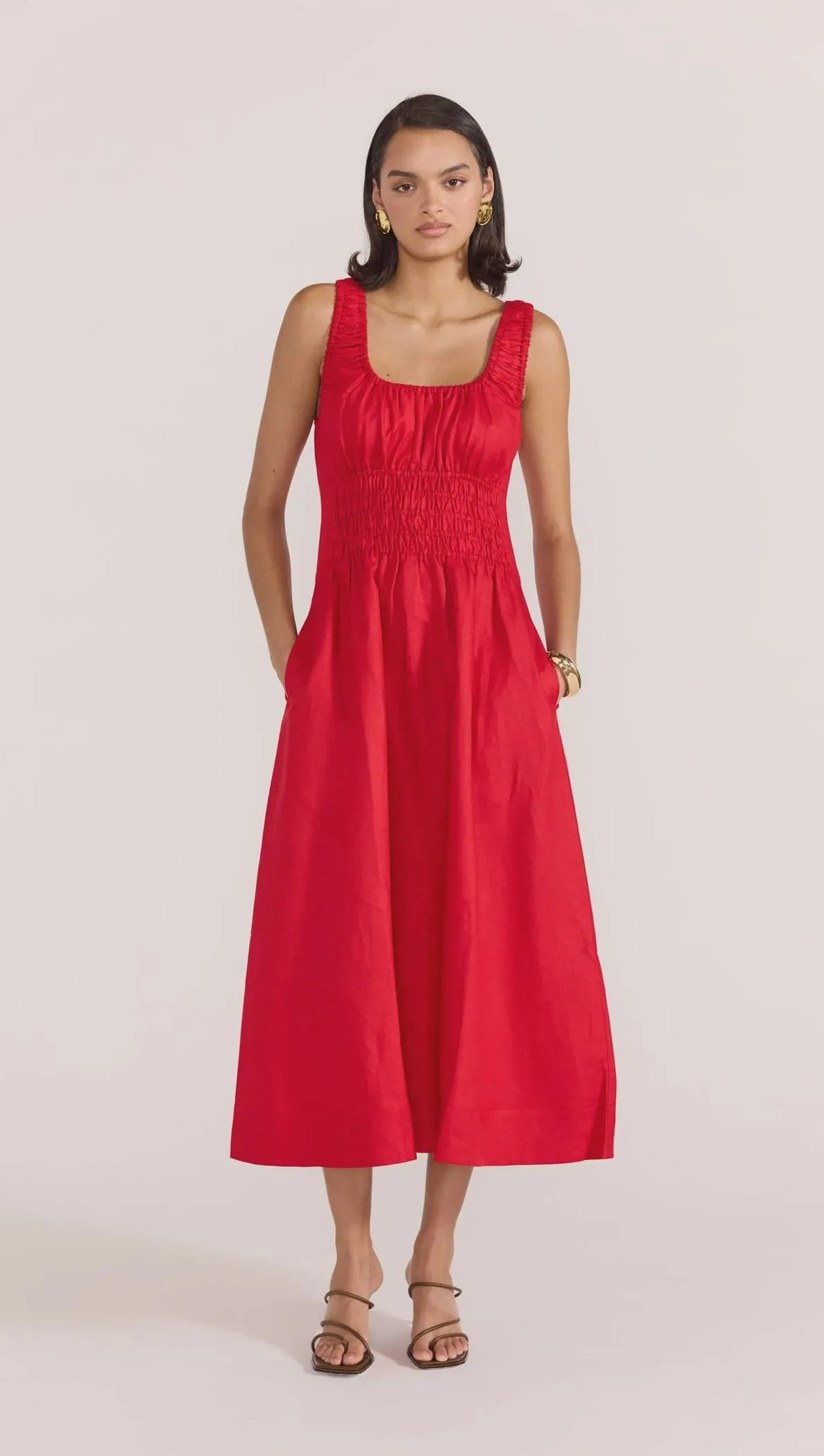 Amana Shirred Waist Dress