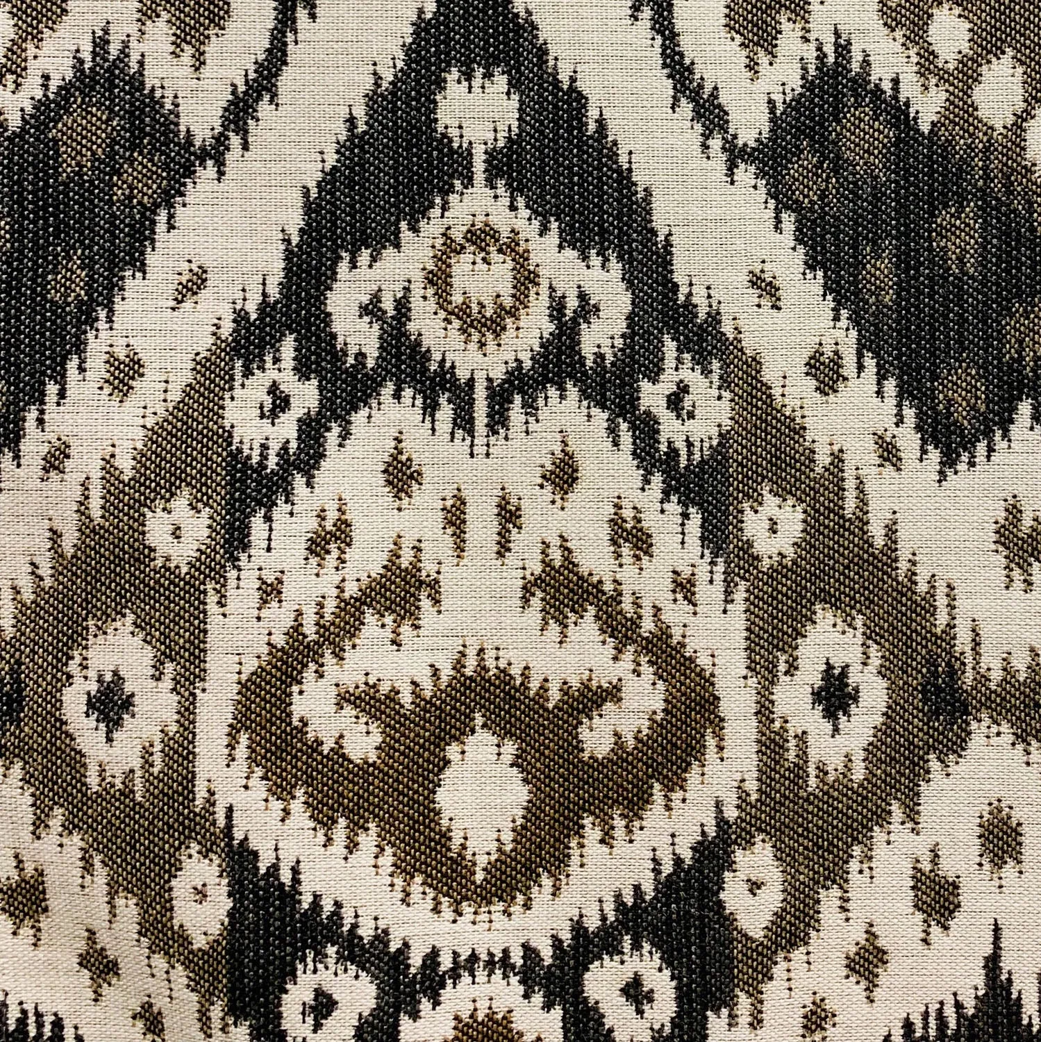 Amare Dream Brown Ikat Luxury Outdoor/Indoor Throw Pillow