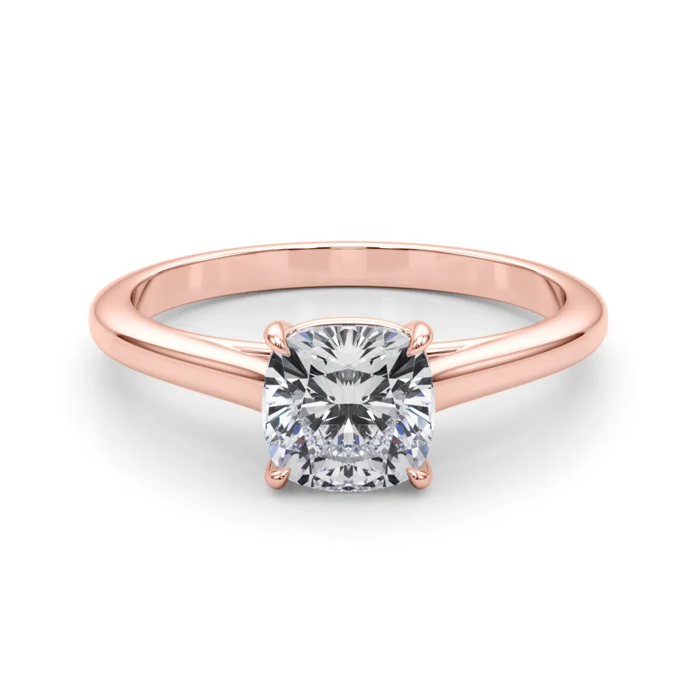 Amelia Cushion Lab Grown Diamond Solitaire Engagement Ring IGI Certified