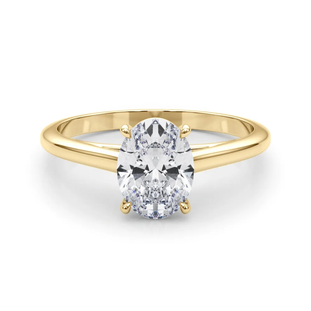 Amelia Oval Lab Grown Diamond Solitaire Engagement Ring IGI Certified