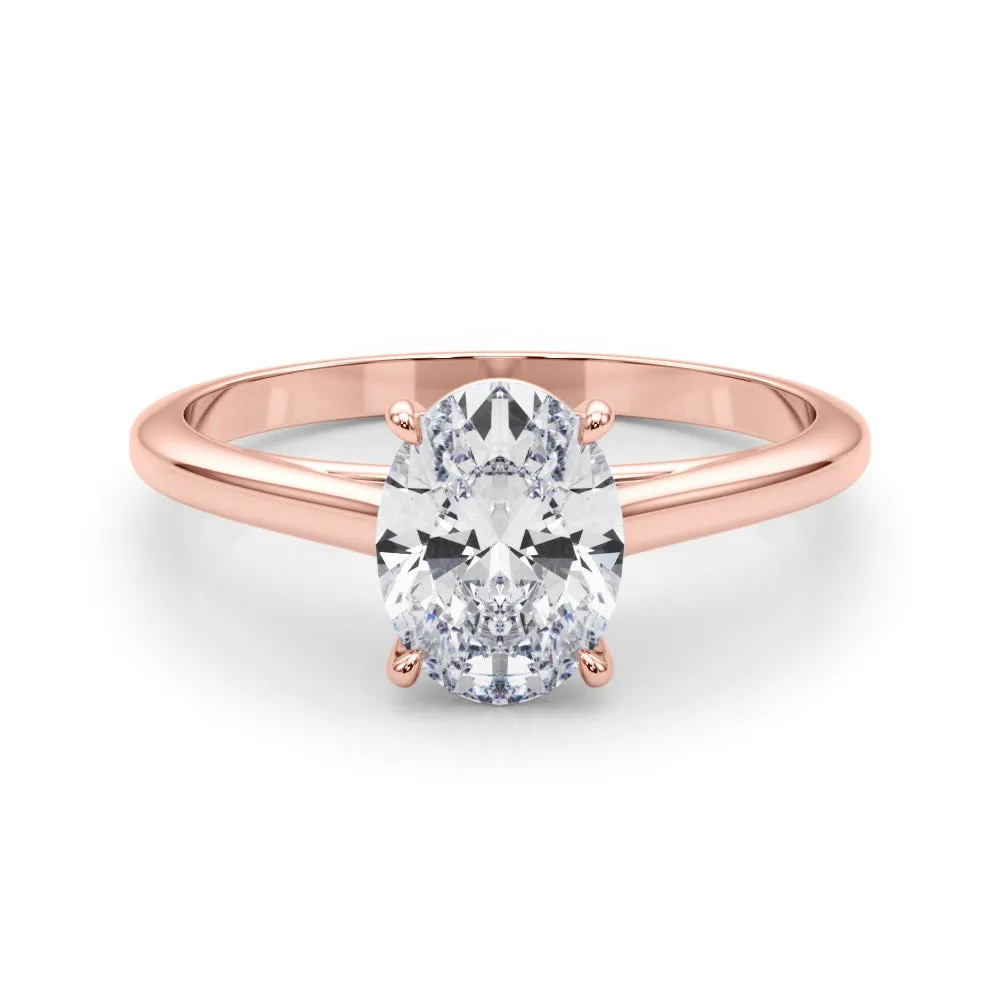Amelia Oval Lab Grown Diamond Solitaire Engagement Ring IGI Certified