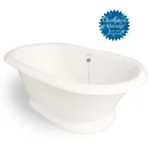 American Bath Factory Champagne Heritage 72" Bisque AcraStone Tub & Drain , 7" Faucet Holes