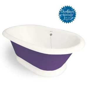 American Bath Factory Champagne Heritage 72" Bisque AcraStone Tub & Drain , 7" Faucet Holes