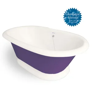 American Bath Factory Champagne Heritage 72" Bisque AcraStone Tub & Drain , 7" Faucet Holes