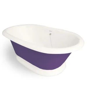 American Bath Factory Heritage 72" Bisque AcraStone Tub & Drain, No Faucet Holes