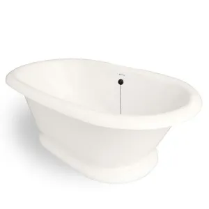 American Bath Factory Heritage 72" Bisque AcraStone Tub & Drain, No Faucet Holes