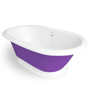 American Bath Factory Heritage 72" Splash of Color AcraStone Tub & Drain, 7" Faucet Holes