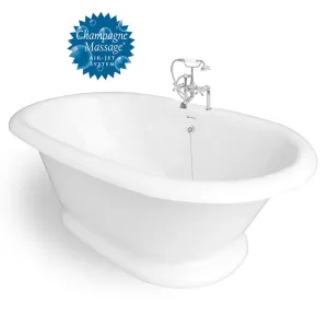 American Bath Factory Heritage 72" White AcraStone Package