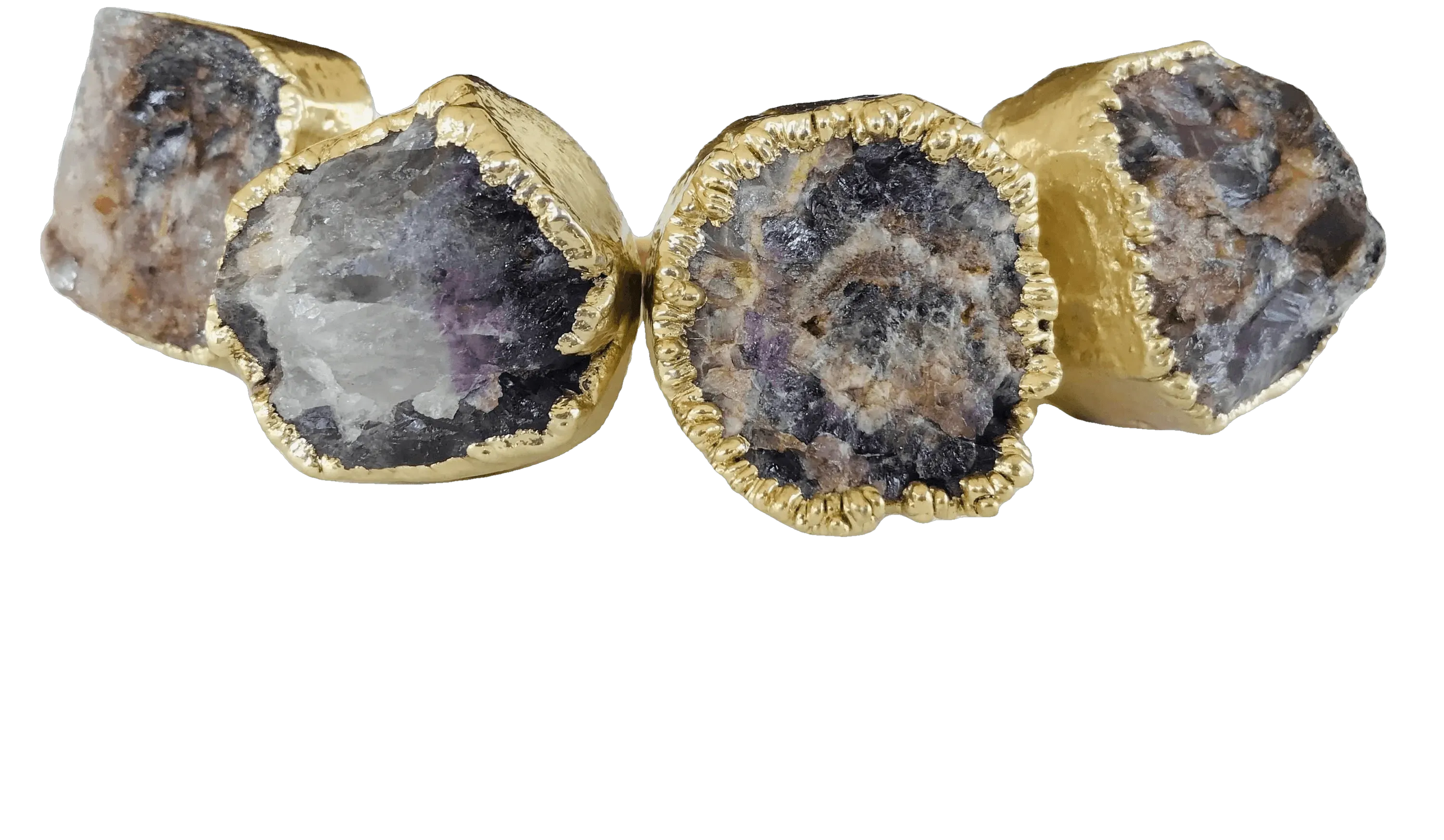 Amethyst Agate Cabinet Door Pull Handle - Set of 4