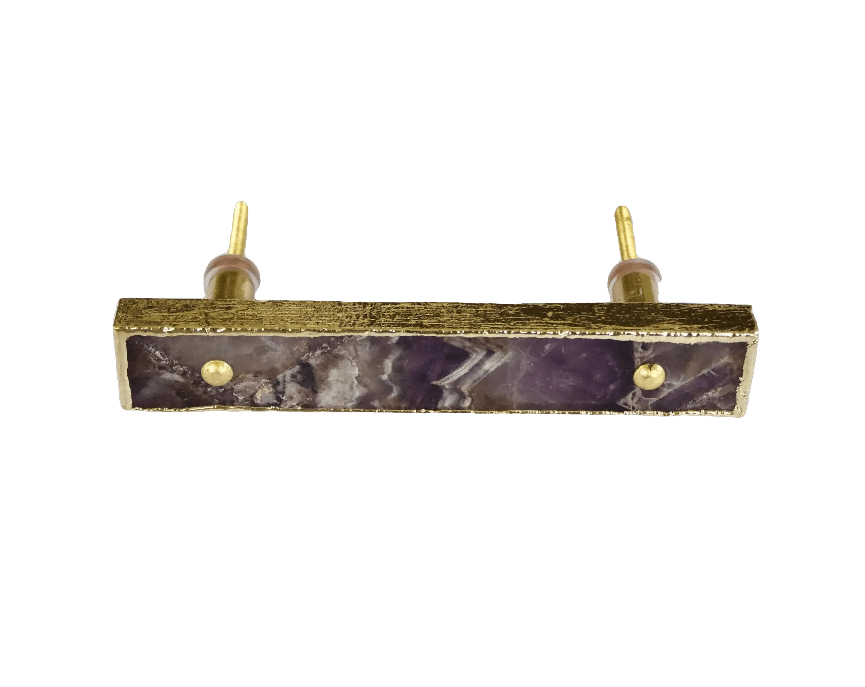 Amethyst Agate Cabinet Door Pull Handle - Set of 4