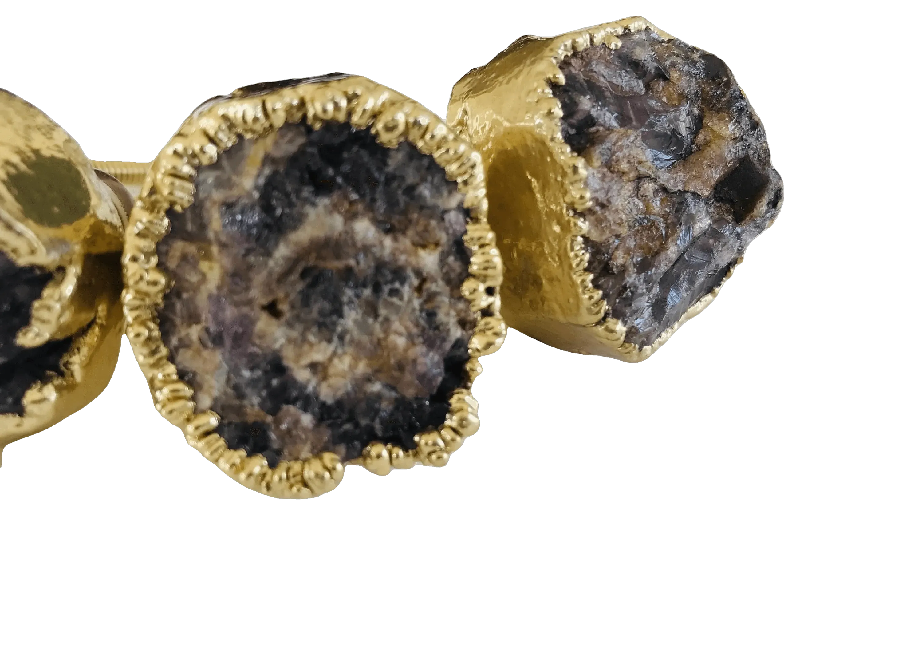 Amethyst Agate Cabinet Door Pull Handle - Set of 4