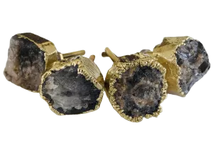 Amethyst Agate Cabinet Door Pull Handle - Set of 4