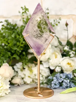 AMETHYST DIAMOND ON STAND (LARGE)