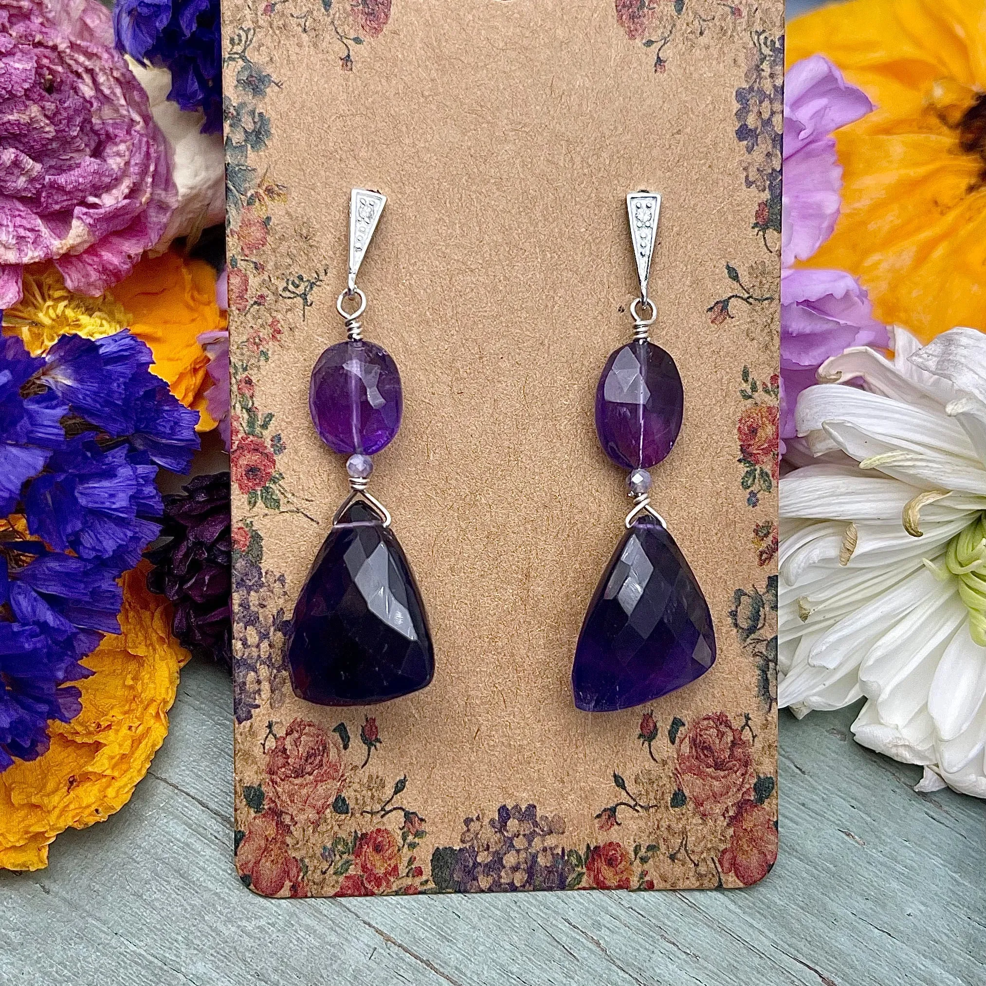 Amethyst Sterling Silver Earrings